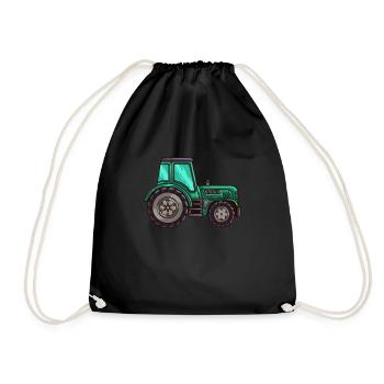 Tractor tractors - Drawstring Bag - black - Front