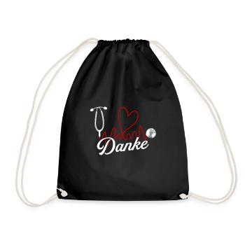 Merci Médecin cardio-battement Médecins - Sac de sport léger - noir - Devant