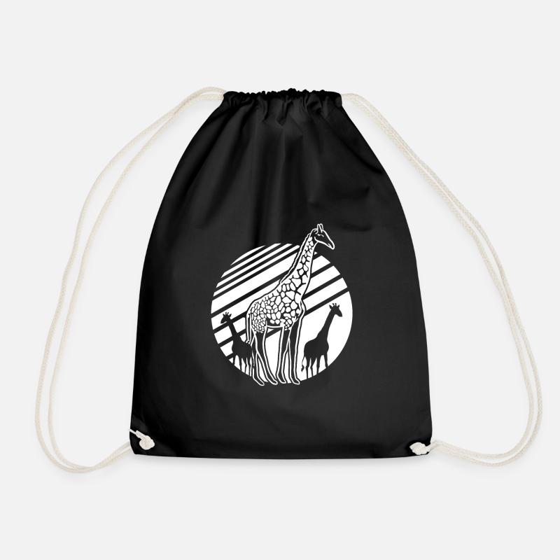 Giraffen Giraffe - Turnbeutel - Schwarz