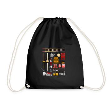 Outil de jardinage de jardin - Sac de sport léger - noir - Devant