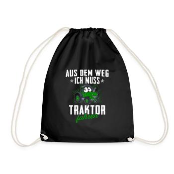 Traktor Fahren Traktoren - Turnbeutel - Schwarz - Vorne