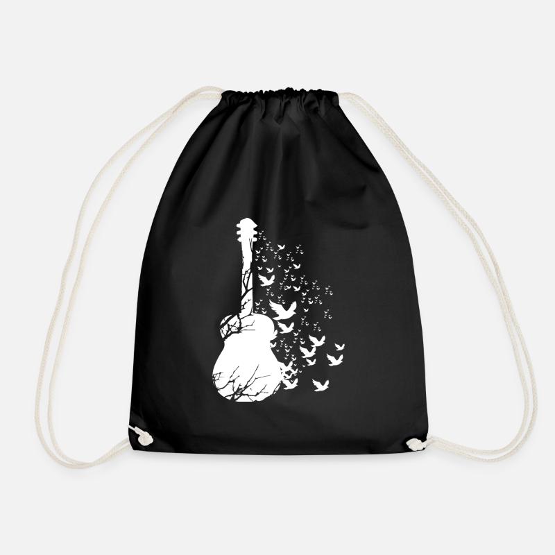 Guitar guitars gift - Drawstring Bag - black