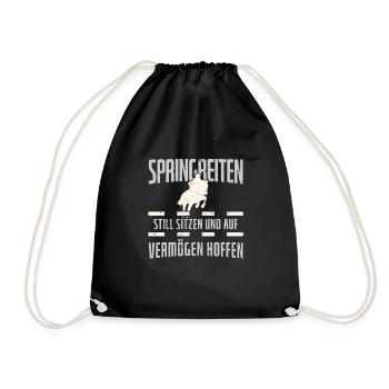 Springreiter - Turnbeutel - Schwarz - Vorne