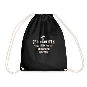 Springreiter - Turnbeutel - Schwarz - Vorne