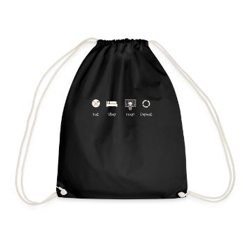 Basketball Eat Sleep Hoop Repeat - Sac de sport léger - noir - Devant