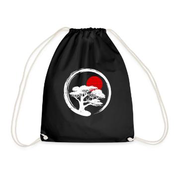 Bonsai tree - Drawstring Bag - black - Front