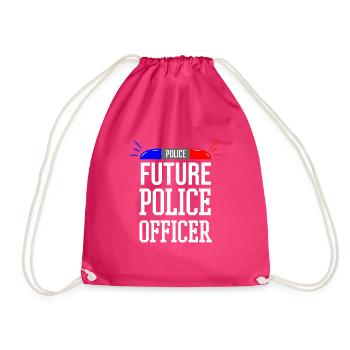 Future policeman - Drawstring Bag - fuchsia - Front