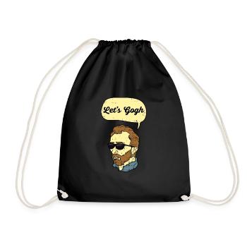 Let's Gogh Van Gogh - Drawstring Bag - black - Front