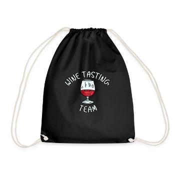 Wine Tasting Team Wine - Drawstring Bag - black - Front