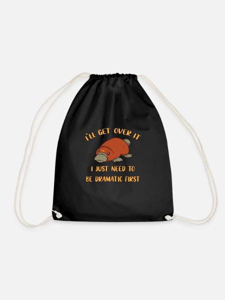 I'll Get Over It Platypus - Drawstring Bag - black