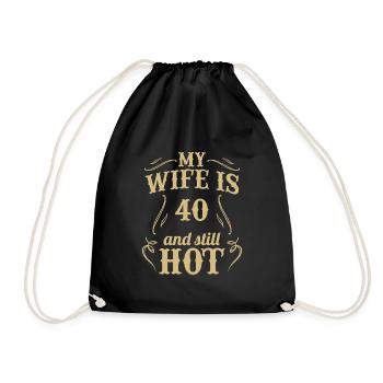 Femme 40 cadeau d'anniversaire de célébration d'anniversaire sexy - Sac de sport léger - noir - Devant