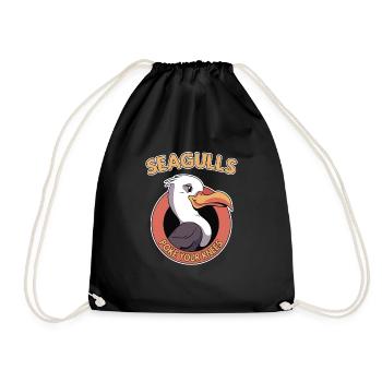 Seagulls Poke Your knees seagull seagull - Drawstring Bag - black - Front
