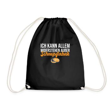 Schnupftabak Geschenk - Turnbeutel - Schwarz - Vorne