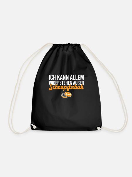 Schnupftabak Geschenk - Turnbeutel - Schwarz