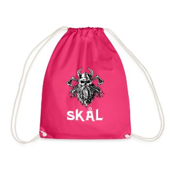Skal Skol Viking toast Met - Drawstring Bag - fuchsia - Front