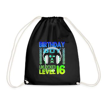 16 anniversaire célébrant les jeux vidéo de joueur drôle - Sac de sport léger - noir - Devant