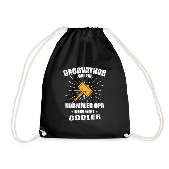 Cooler Großvater Opa - Groß-Vathor Vatertag Motiv - Turnbeutel - Schwarz - Vorne