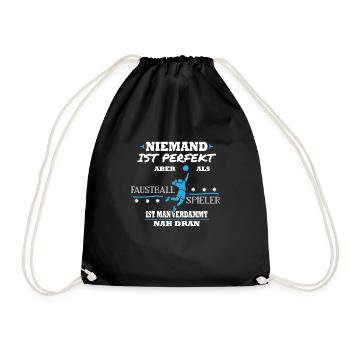 Faustball Fausballspieler Perfekt Fistball Motiv - Turnbeutel - Schwarz - Vorne