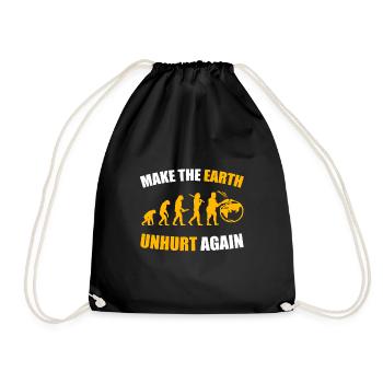 Earth Day - Climate Change - Drawstring Bag - black - Front