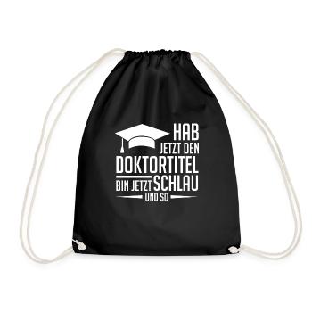 Doktortitel Doktor Promotion - Turnbeutel - Schwarz - Vorne