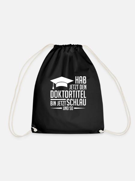 Doktortitel Doktor Promotion - Turnbeutel - Schwarz