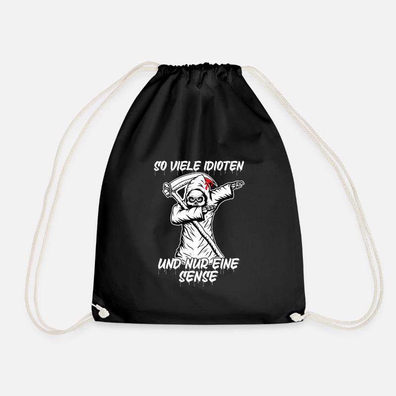Dabbing Sensenmann Sense Tod Halloween Spruch - Turnbeutel - Schwarz