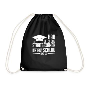 Have now the state examination - Drawstring Bag - black - Front
