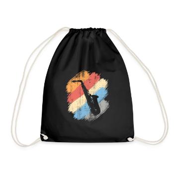 saxophone - Drawstring Bag - black - Front