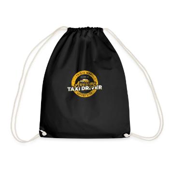 taxi driver - Drawstring Bag - black - Front