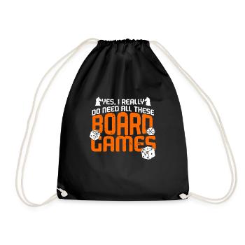 Yes I Need All This Board Game Board Game - Drawstring Bag - black - Front