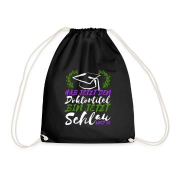 Gift for the doctoral degree Doctorate Doctorate - Drawstring Bag - black - Front
