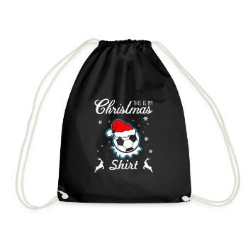 Footballeur de Noël - Sac de sport léger - noir - Devant