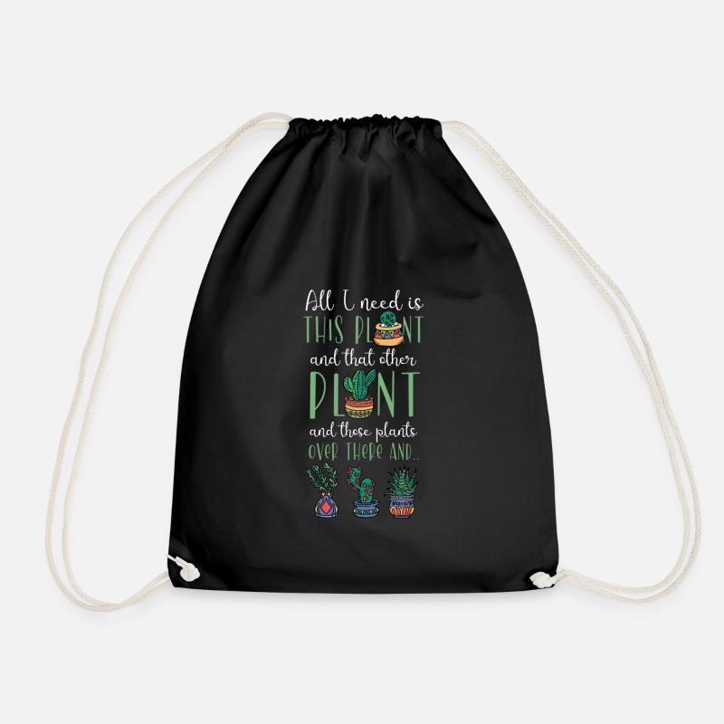 Plant lover Plant Lover - Drawstring Bag - black