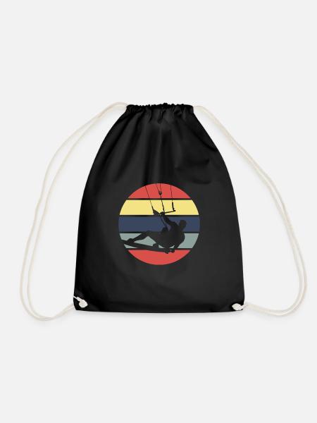 Kitesurfen - Turnbeutel - Schwarz