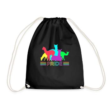 Fierté du lama - Sac de sport léger - noir - Devant