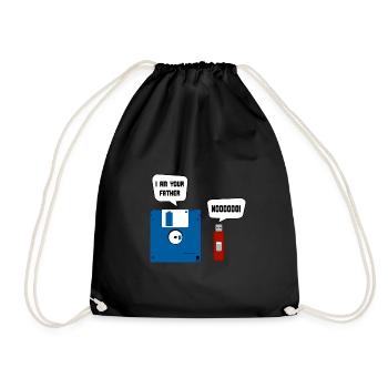 Clé USB drôle de disquette - Je suis ton père - Sac de sport léger - noir - Devant