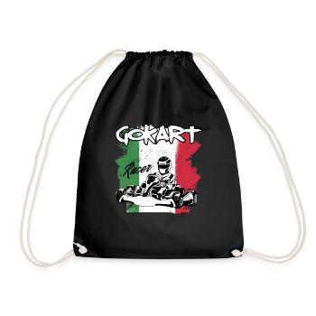 gokart italia - Turnbeutel - Schwarz - Vorne