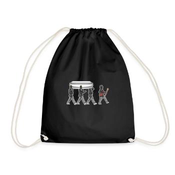 Coffin Pallbearers Dance Meme - Drawstring Bag - black - Front