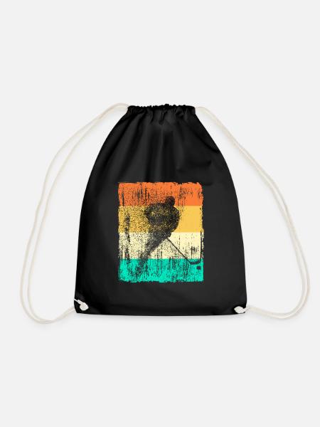 Eishockey Ice Hockey Retro Vintage Design Geschenk - Turnbeutel - Schwarz