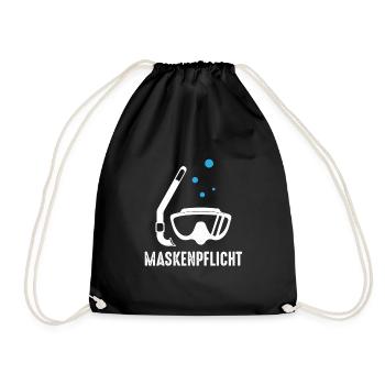 Mask compulsory Diver mask Funny diving goggles - Drawstring Bag - black - Front