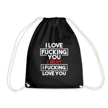 Cadeau d'amour sexy pour le sexe - Sac de sport léger - noir - Devant