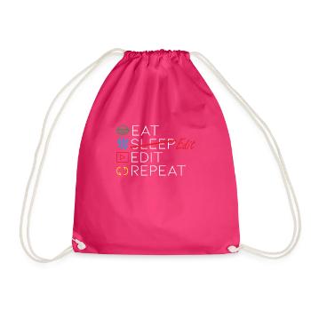 Video Editor Mediengestalter Zitat - Turnbeutel - Fuchsia - Vorne