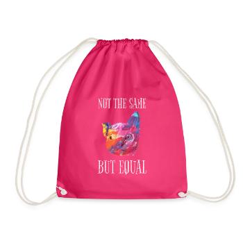 Vegan Animal Welfare Not The Same But Equal Vegans - Drawstring Bag - fuchsia - Front