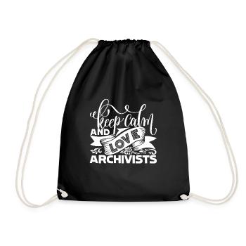 Archiviste garder son calme et aimer les archivistes - Sac de sport léger - noir - Devant