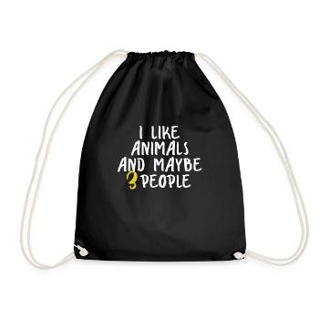 Bien-être animal au refuge pour animaux - Sac de sport léger - noir - Devant