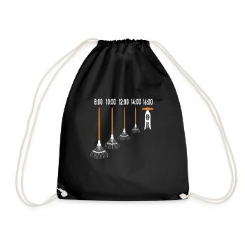 Râteau de jardinage jardinier après le travail bière drôle - Sac de sport léger - noir - Devant