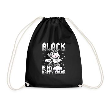 Licorne Noir est mon happy color gothic Gee - Sac de sport léger - noir - Devant