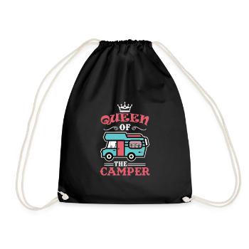 Womo Camper Queen Wohnmobil Camping - Drawstring Bag - black - Front