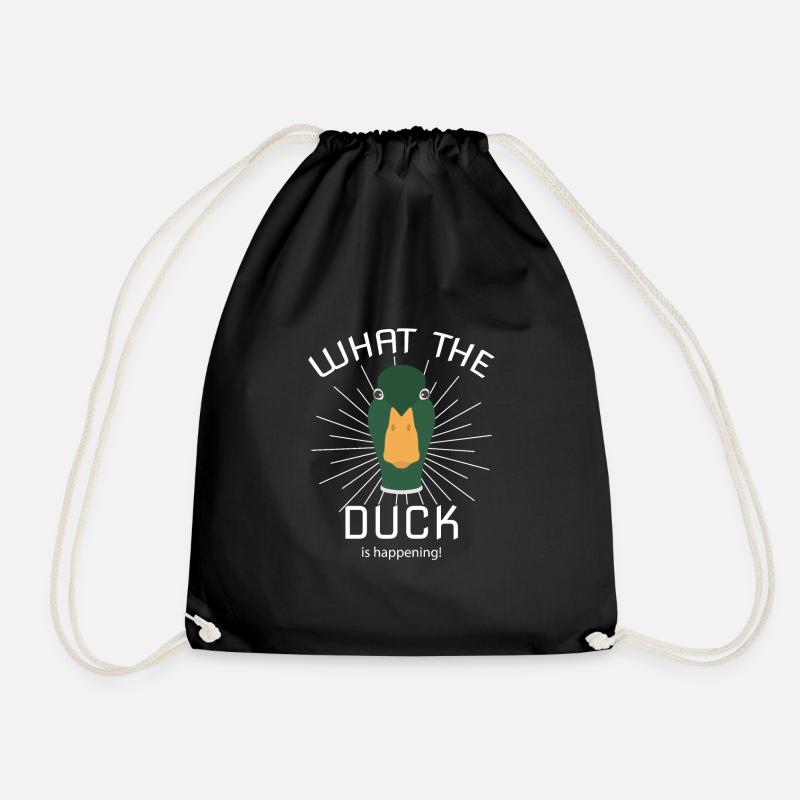 Lustiger Enten Spruch - Ente Duck - Turnbeutel - Schwarz
