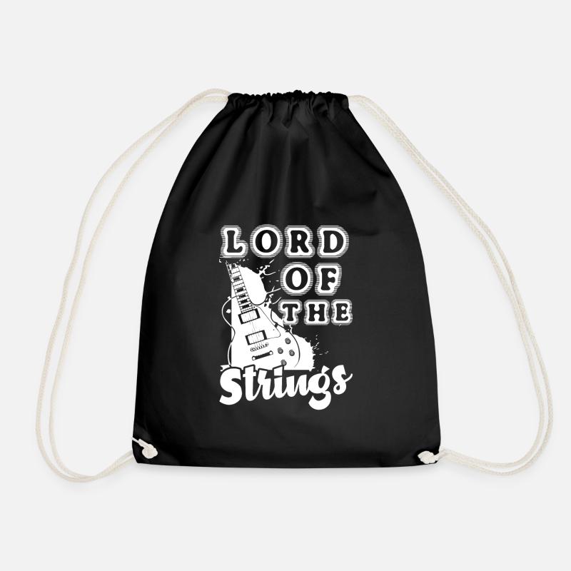 Lord of the Strings Electric Guitar - Drawstring Bag - black